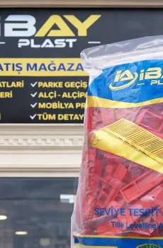İbayPlast Kırmızı Seramik Seviye Takozu - Tekrar Kullanılabilir Fayans Kaması